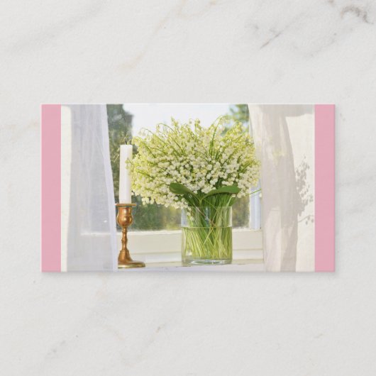 谷の春の花の花束 名刺 (正面)