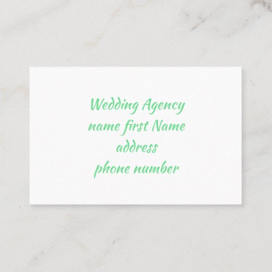 谷の春の花ユリの花束 名刺 (裏面)