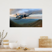 「谷の朝」 ポスター (キッチン)