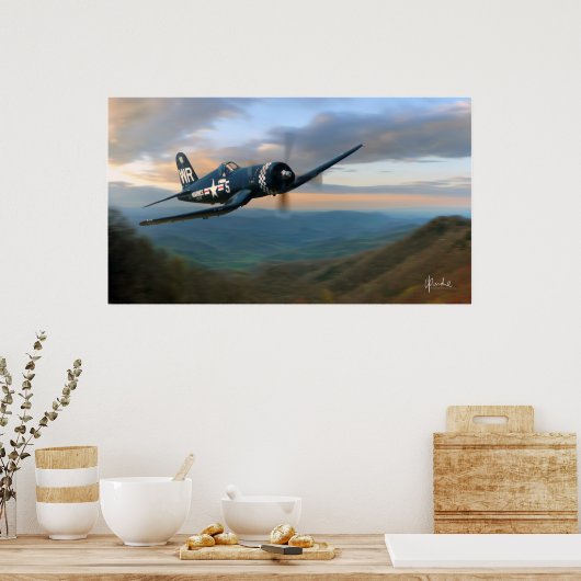 「谷の朝」 ポスター (キッチン)