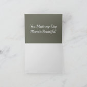 谷の水彩画の花柄のユリ サンキューカード (内部)