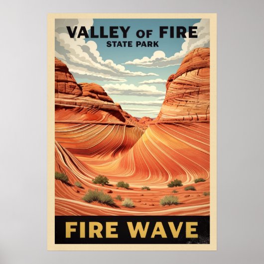 谷の火災州パーク – Fire Wave V01 ポスター (正面)