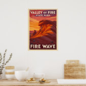 谷の火災州パーク – Fire Wave V02 ポスター (キッチン)