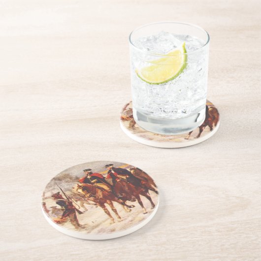 谷の炉のジョージ・ワシントンそしてラファイエット コースター (側面)