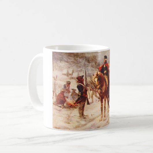 谷の炉のジョージ・ワシントンそしてラファイエット コーヒーマグカップ (正面左)