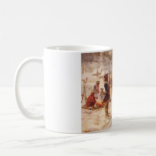 谷の炉のジョージ・ワシントンそしてラファイエット コーヒーマグカップ (左)