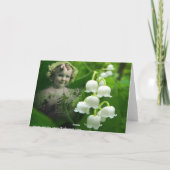 谷の甘く白い鐘花の花束のユリ カード (裏面)