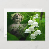 谷の甘く白い鐘花の花束のユリ ポストカード (正面/裏面)