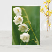 谷の白いユリ(Convallaria majalis) カード (黄色い花)