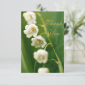 谷の白いユリ(Convallaria majalis) サンキューカード (スタンド正面)