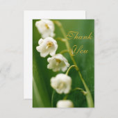 谷の白いユリ(Convallaria majalis) サンキューカード (正面/裏面)