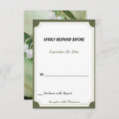 谷の白いユリRSVP 出欠カード (正面/裏面)