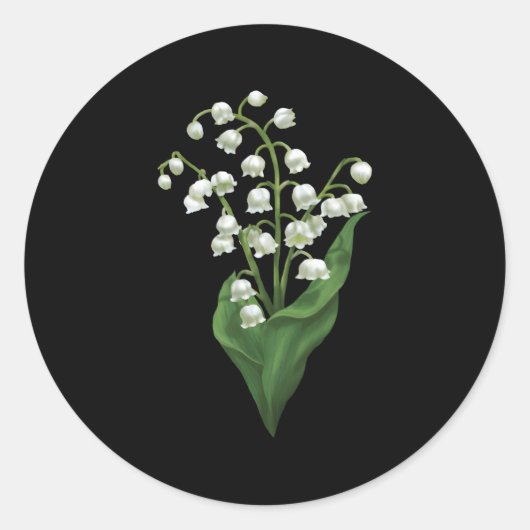 谷の白いリリリージュフラワーウォーター春 ラウンドシール (正面)