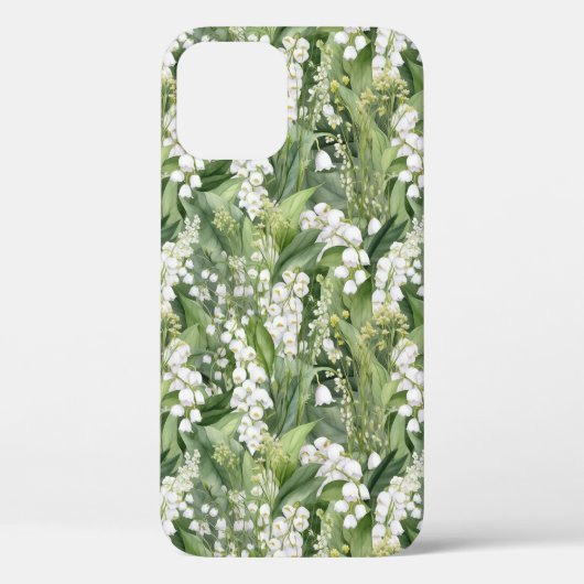 谷の白い緑のユリ花の芸術 Case-Mate iPhoneケース (裏面)