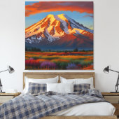 谷の真紅の雲 キャンバスプリント (インサイチュ (寝室))