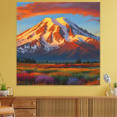 谷の真紅の雲 キャンバスプリント (インサイチュ (リビング))