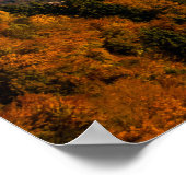 谷の秋の山と霧 ポスター (角)