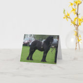 谷の種馬のメッセージカード カード (黄色い花)