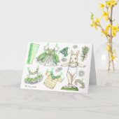 谷の紙の人形カードの誕生日ユリ カード (黄色い花)