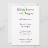 谷の結婚式招待状のLilly 招待状 (裏面)