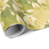 谷の花のヴィンテージの白いユリ ラッピングペーパー (ロールコーナー)