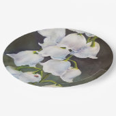 谷の花の春のパーティーの美しいユリ ペーパープレート (アングル)