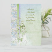 谷の花束結婚のユリ 招待状 (スタンド正面)