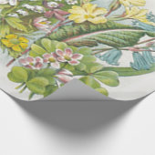 谷の花柄のヴィンテージの野生の花ユリ ラッピングペーパー (角)