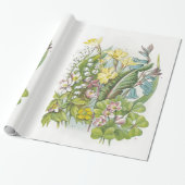 谷の花柄のヴィンテージの野生の花ユリ ラッピングペーパー (アンロールド)