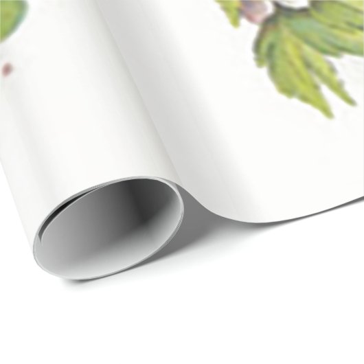 谷の花柄のヴィンテージの野生の花ユリ ラッピングペーパー (ロールコーナー)