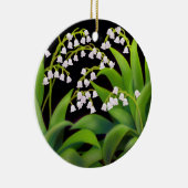 谷の花模様カットのユリ セラミックオーナメント (右)