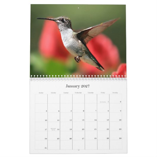 谷の視野 カレンダー (1月 2027)