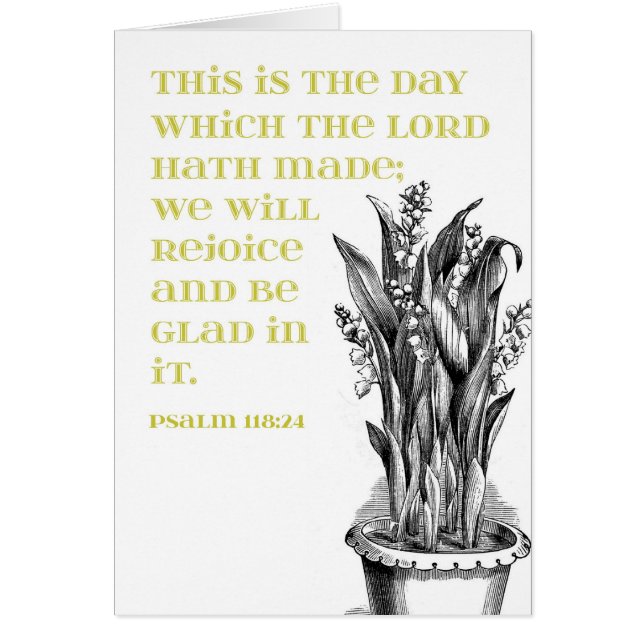 谷の賛美歌の118:24の緑ユリ (正面)