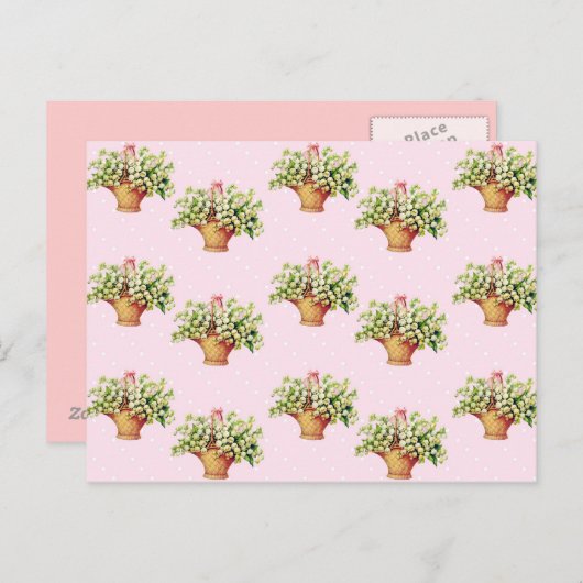 谷の郵便はがきのユリ ポストカード (正面/裏面)