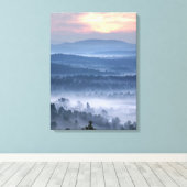 谷の間の夜明け キャンバスプリント (インサイチュ (ウッドフロア))