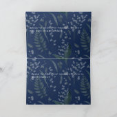 谷エレガントのダークブルーリリー誕生日カード カード (内部)