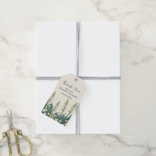 谷エレガントのフローラのリリ結婚ー ギフトタグ (より糸付き)