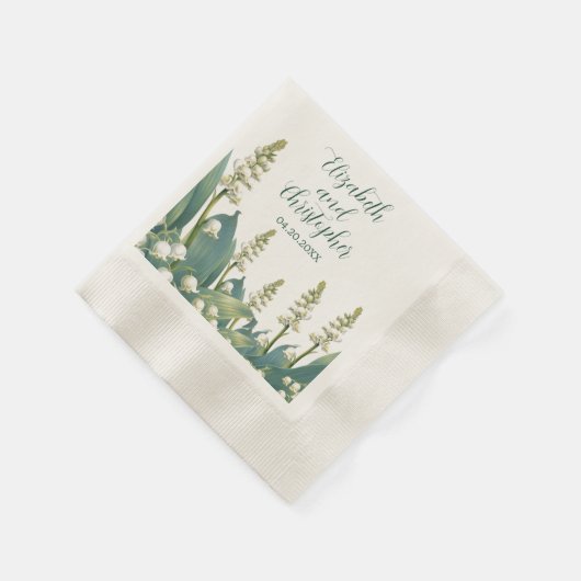 谷エレガントのフローラのリリ結婚ー 縁ありカクテルナプキン (角)