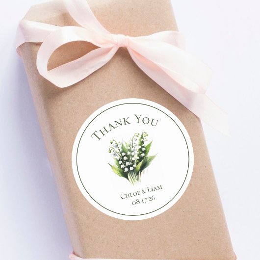 谷エレガントの花のユリ結婚ー ラウンドシール