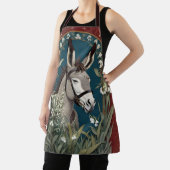 谷エレガントの花のロバとユリ エプロン (インサイチュ)