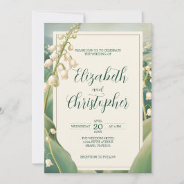 谷エレガントフローラ風景のリリ結婚ー 招待状