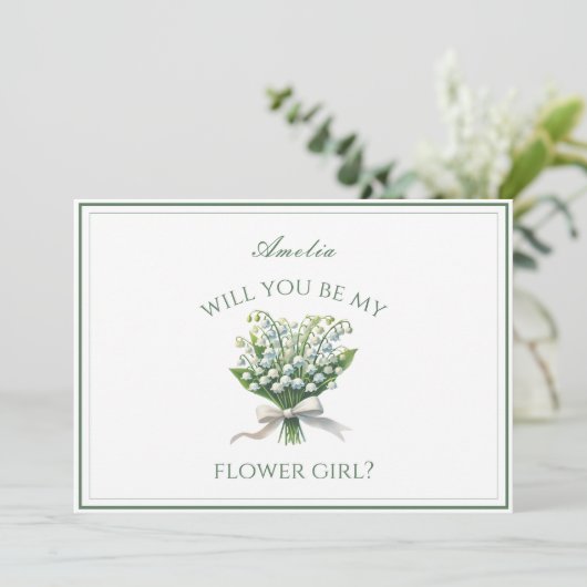 谷パーソナライズされたのユリ弓花の女の子 カード (スタンド正面)