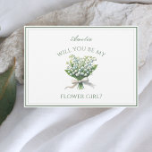 谷パーソナライズされたのユリ弓花の女の子 カード