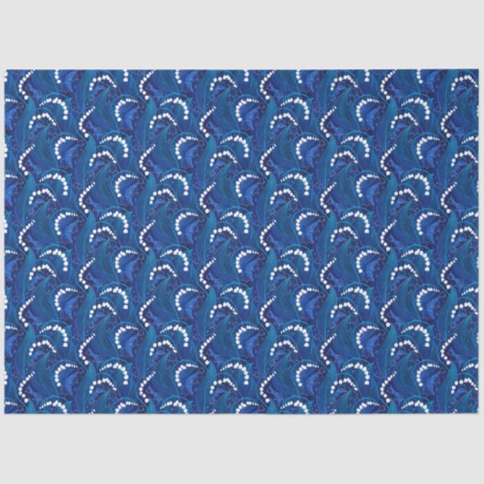 谷図解入りの、写真付きのの切り離しのブルーリリー 薄葉紙 (正面)