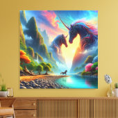 谷威厳のあるでのカラフル出会いエレガント- キャンバスプリント (インサイチュ (リビング))