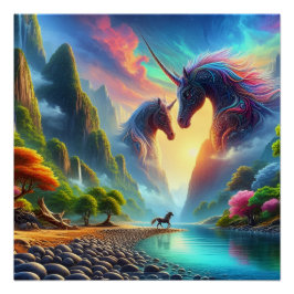 谷威厳のあるでのカラフル出会いエレガント- ポスター