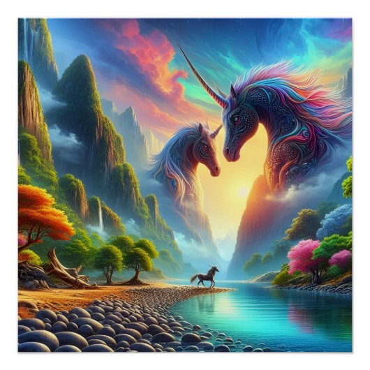 谷威厳のあるでのカラフル出会いエレガント- ポスター (正面)