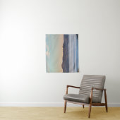 谷威厳のあるに霧が立つ山トリグラフ タペストリー (インサイチュ)