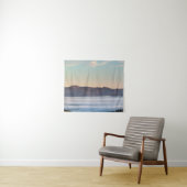 谷威厳のあるに霧が立つ山トリグラフ タペストリー (インサイチュ(横))