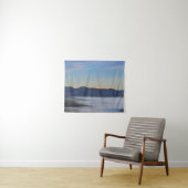 谷威厳のあるに霧が立つ山トリグラフ タペストリー (インサイチュ(横))